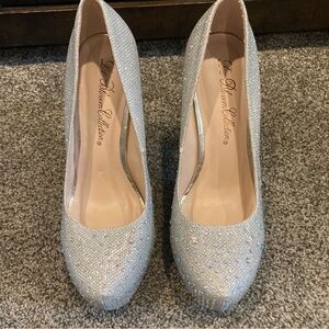 De Blossom Collection Glitter Stiletto Pumps